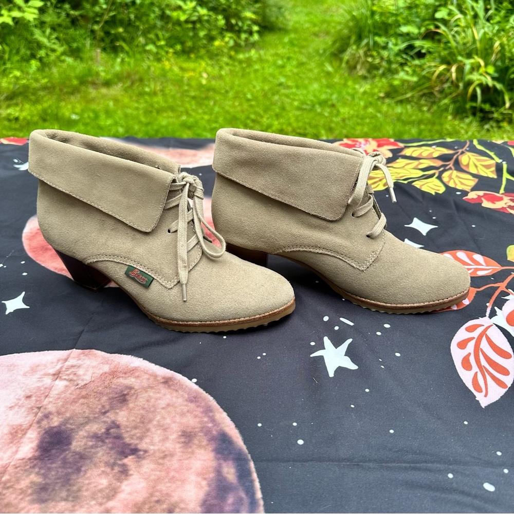 Bass Taupe Suede Heeled Boots